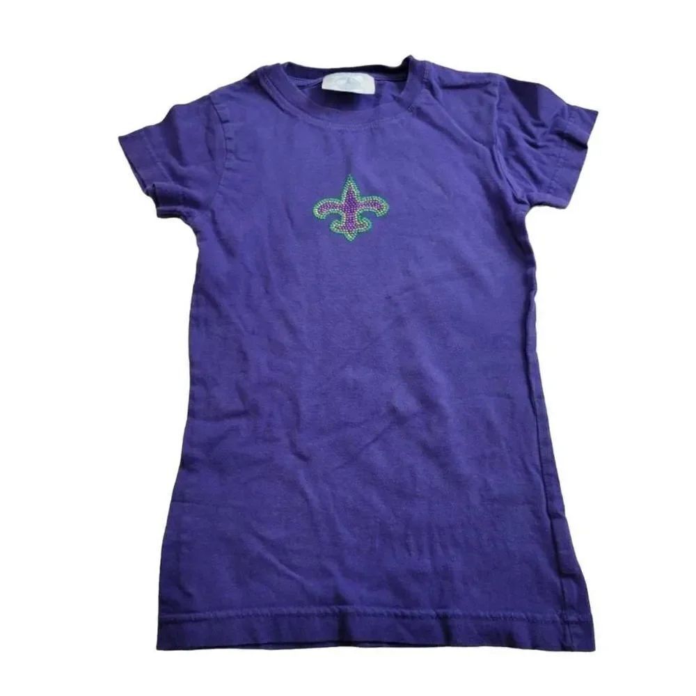 Mardi Gras Fluer-de-lis shirt S